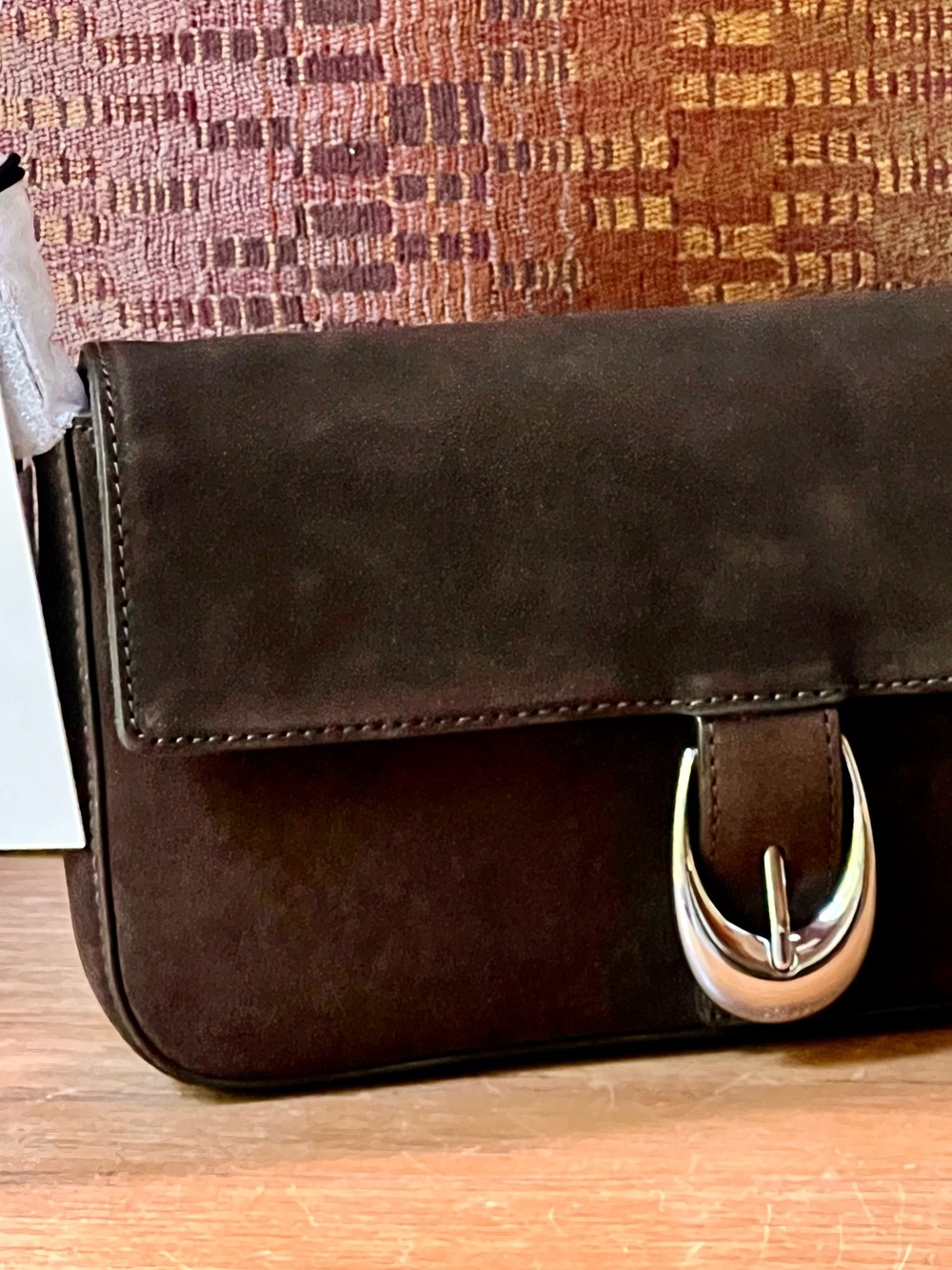 NWT Staud Harlow Suede Shoulder Bag Truffle Suede - Picture 9 of 16